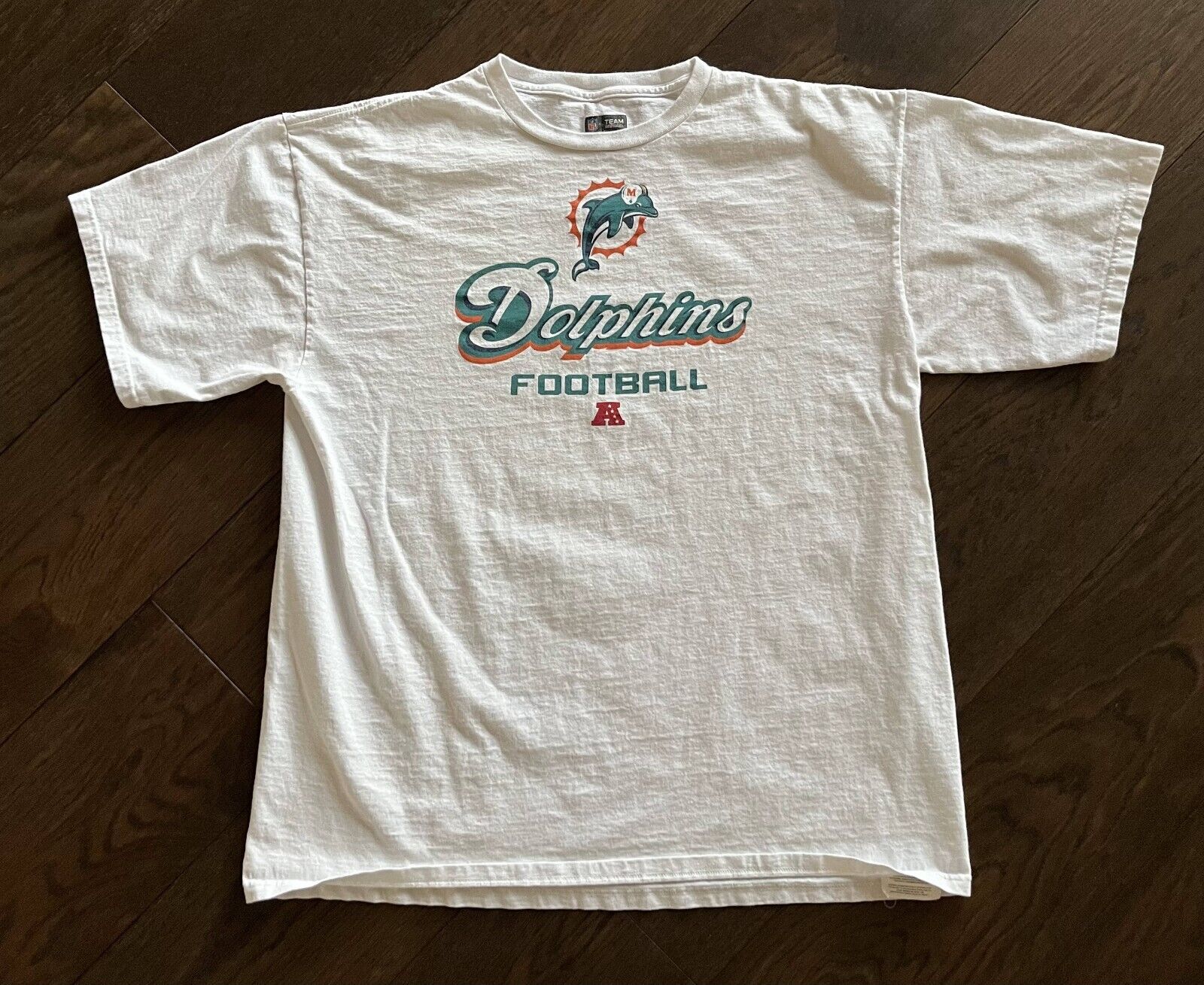 Vintage Miami Dolphins T Shirt Artex Made USA Size Xtra Large 