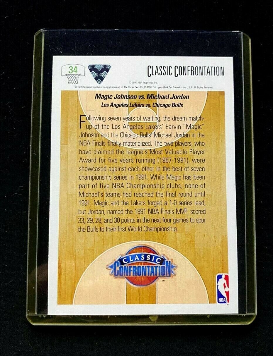 1991 Upper Deck Michael Jordan Vs. Magic Johnson Card