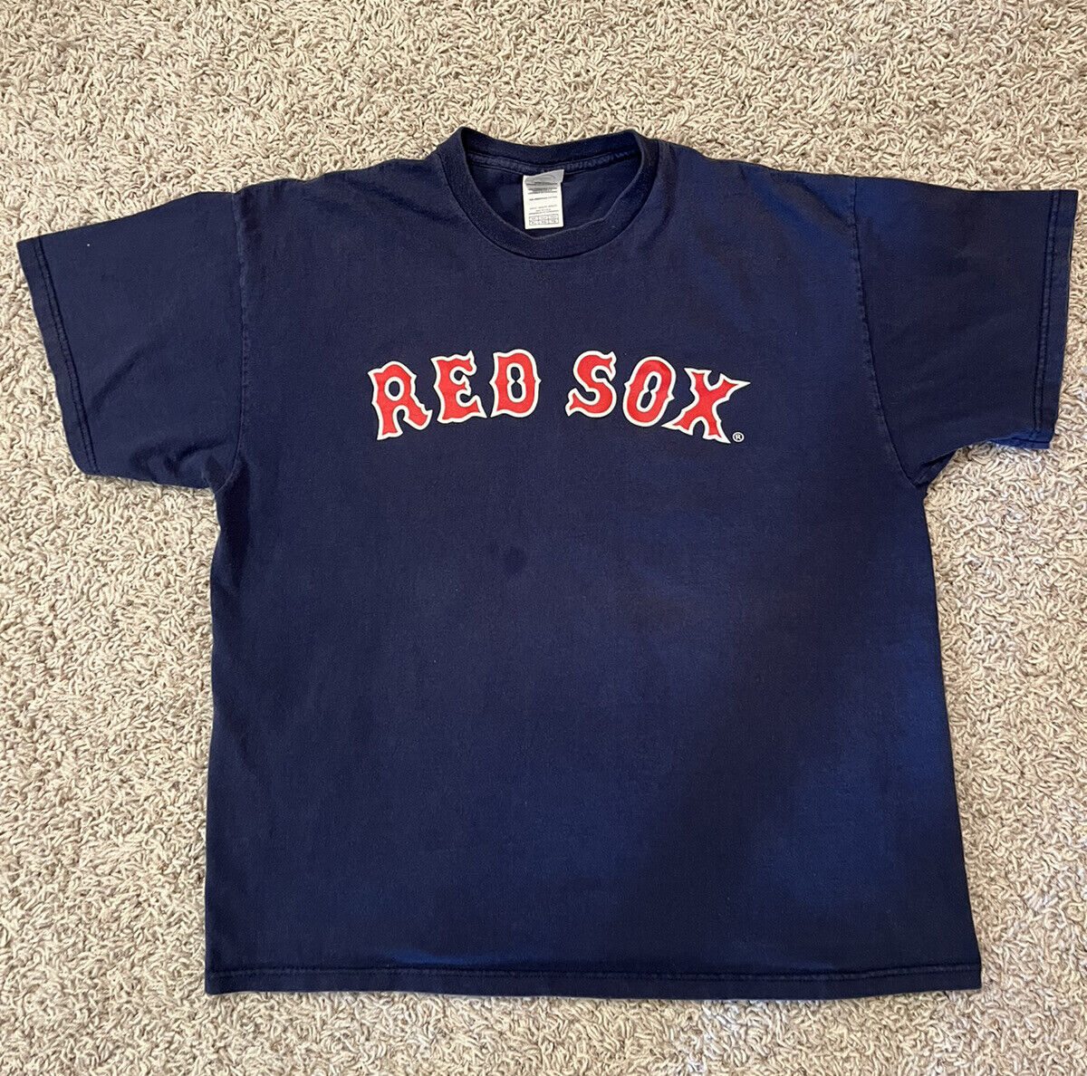 VINTAGE DUSTIN PEDROIA RED SOX TEE SHIRT (SIZE LARGE)