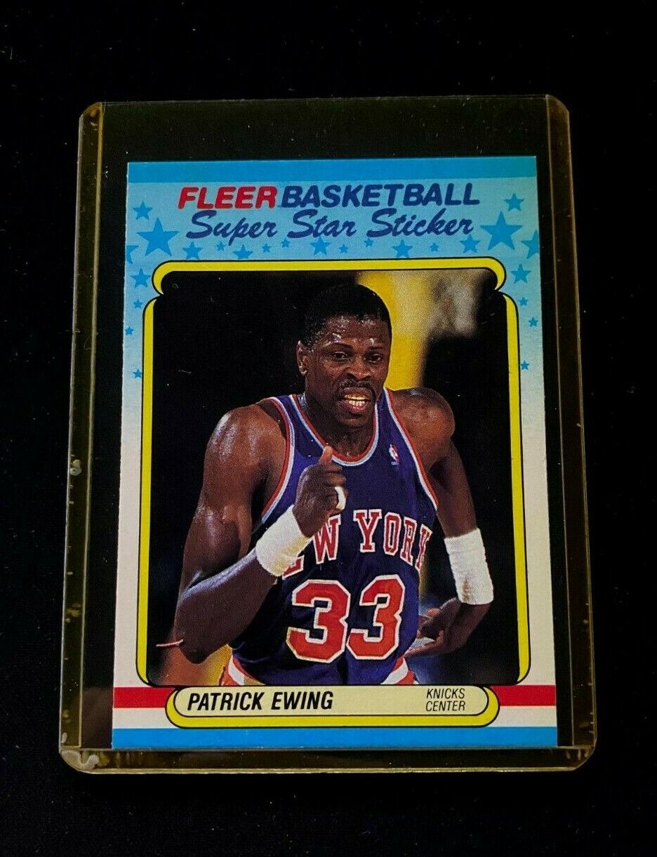 1988 Fleer Patrick Ewing Super Star Sticker Card
